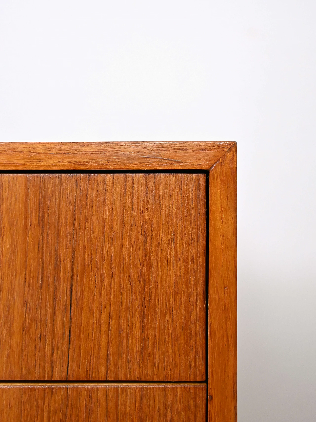 Two-tone teak bedside table with two drawers, 1960s 8
