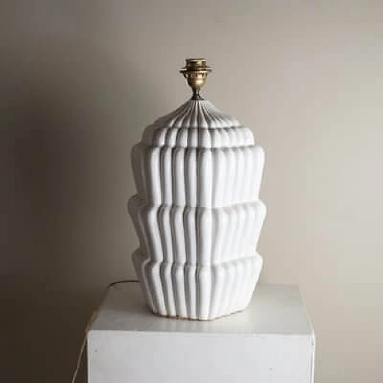 Lampada da tavolo in ceramica smaltata attribuita a Tommaso Barbi, anni '60 2