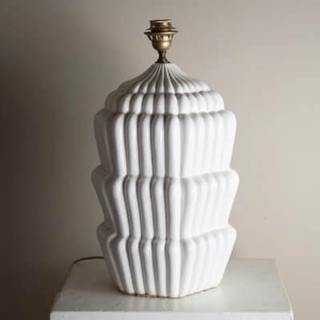 Lampada da tavolo in ceramica smaltata attribuita a Tommaso Barbi, anni '60 6