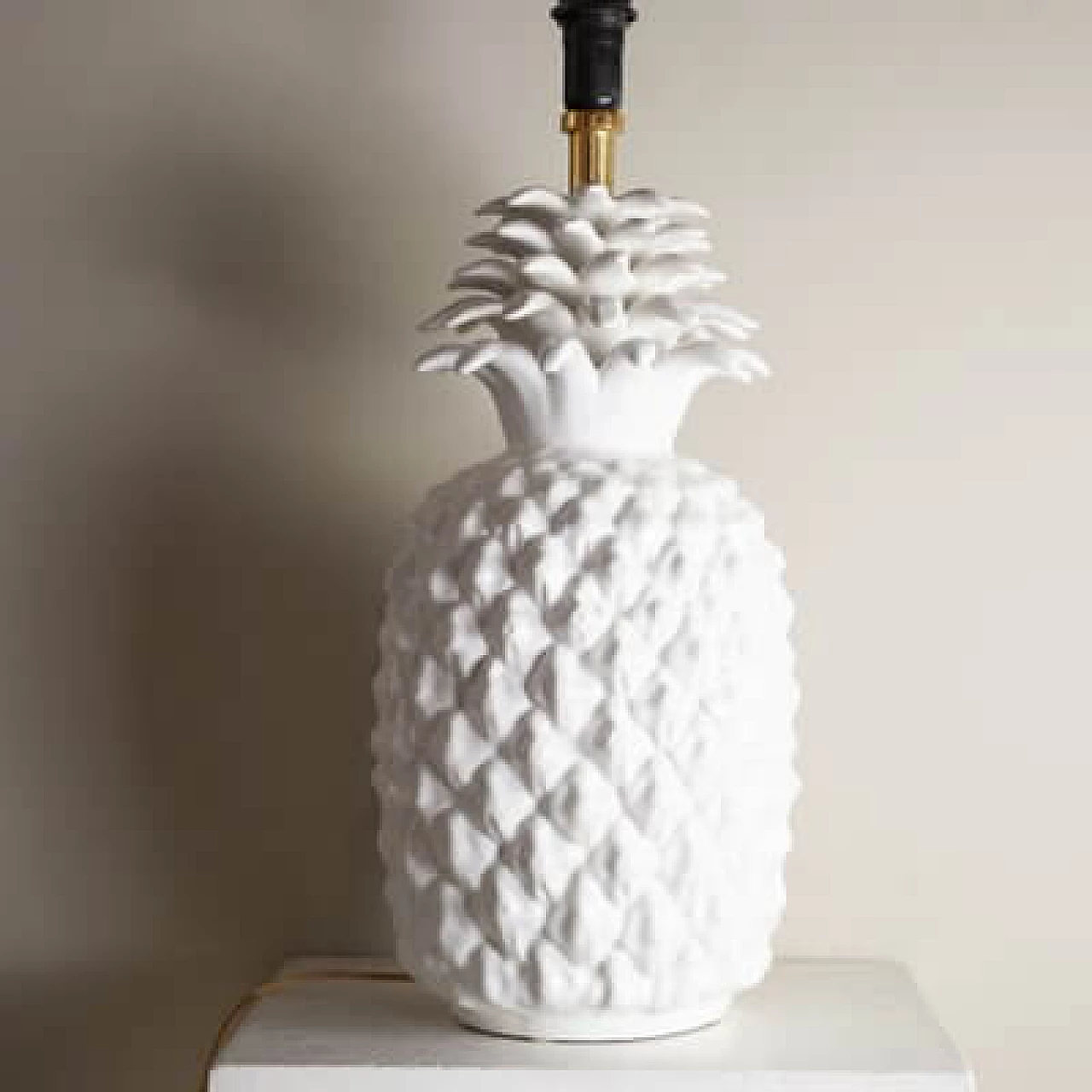 Pineapple-shaped table lamp in glazed ceramic, 1960s 6