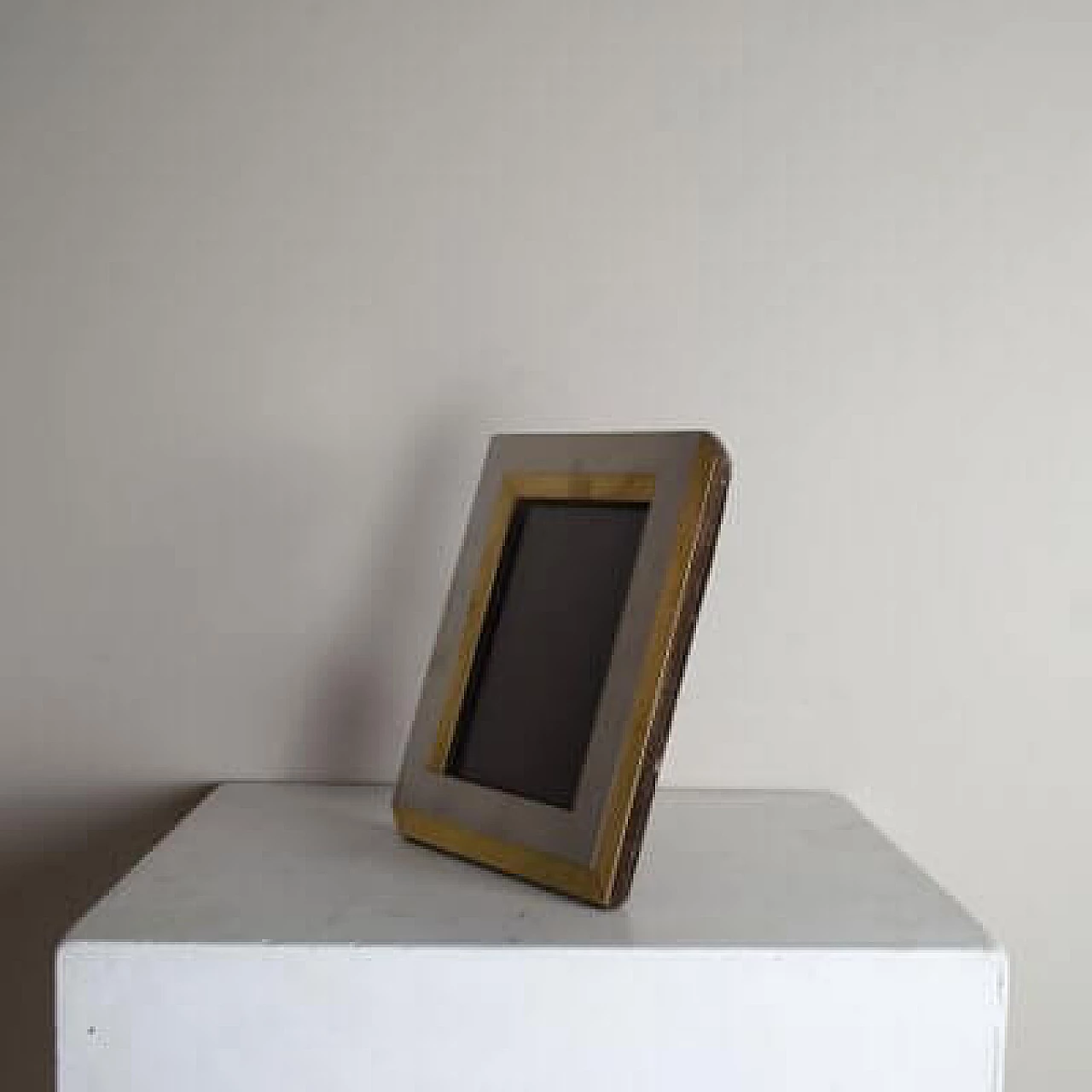 Steel and brass picture frame, 1970s 2