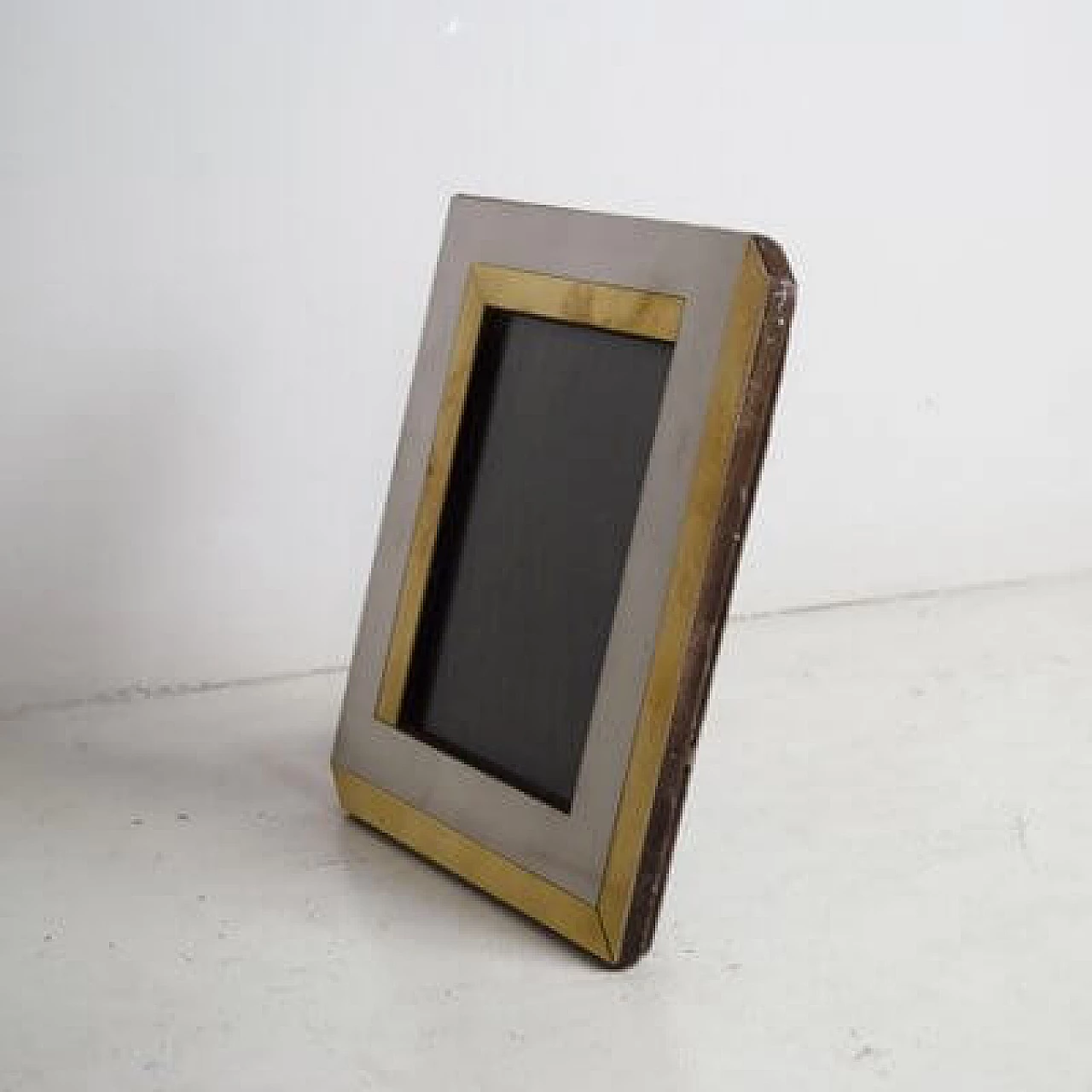 Steel and brass picture frame, 1970s 5