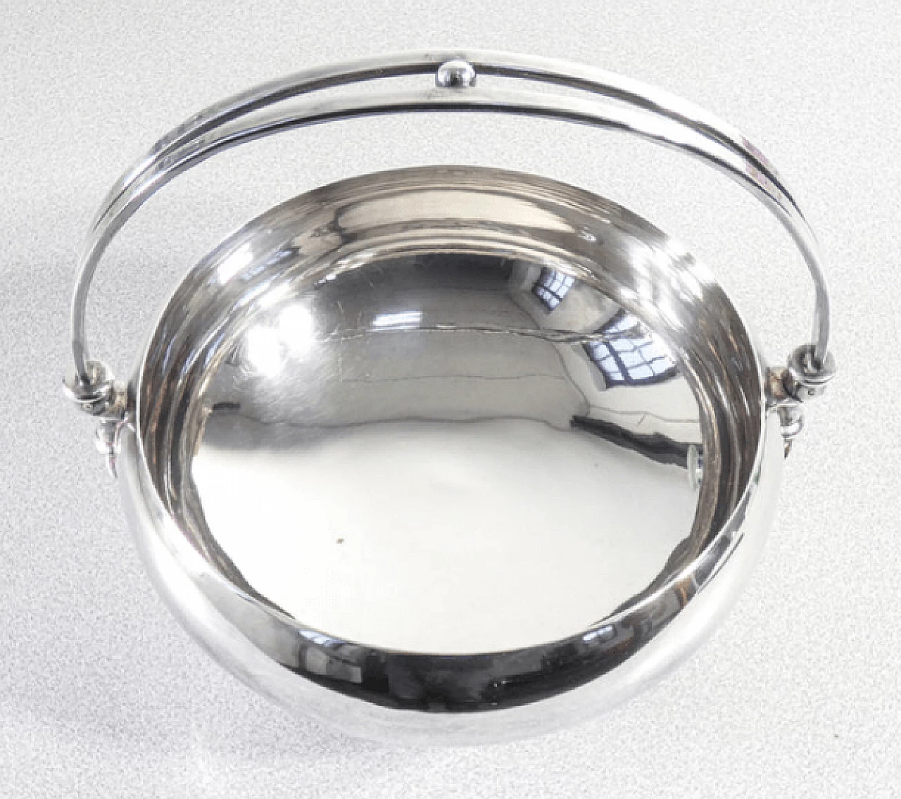 Centrotavola Soliflore in alpacca argentato di F.lli Calderoni, anni '50 3