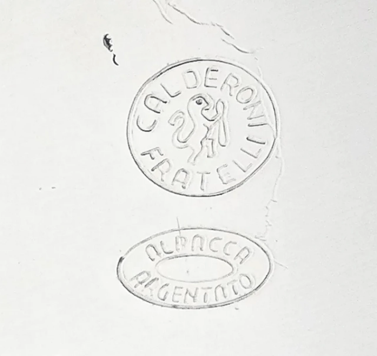 Centrotavola Soliflore in alpacca argentato di F.lli Calderoni, anni '50 4