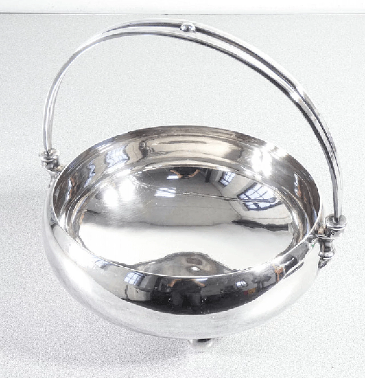 Centrotavola Soliflore in alpacca argentato di F.lli Calderoni, anni '50 6