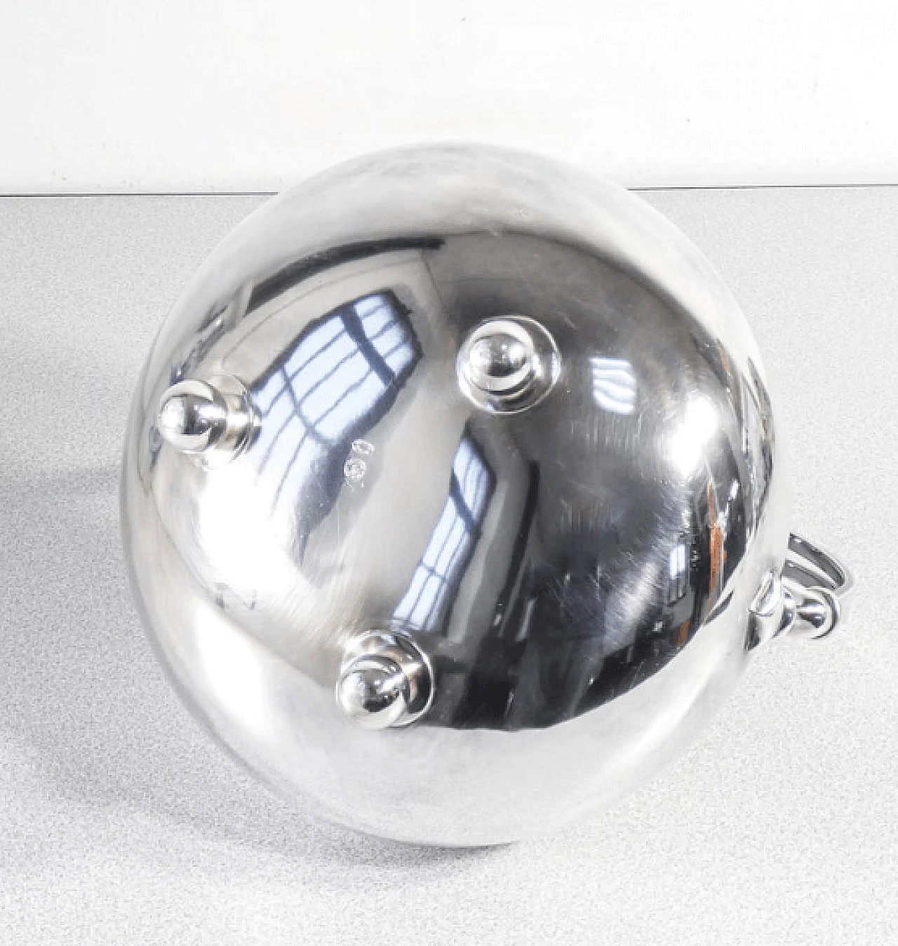 Centrotavola Soliflore in alpacca argentato di F.lli Calderoni, anni '50 7