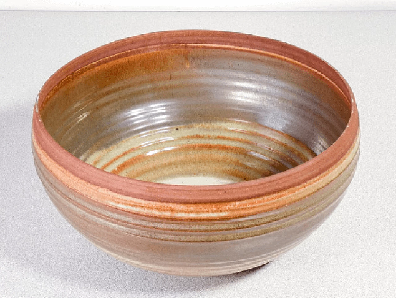 Bowl in glazed terracotta by Nanni Valentini for Arcore Ceramica, 1950s 3