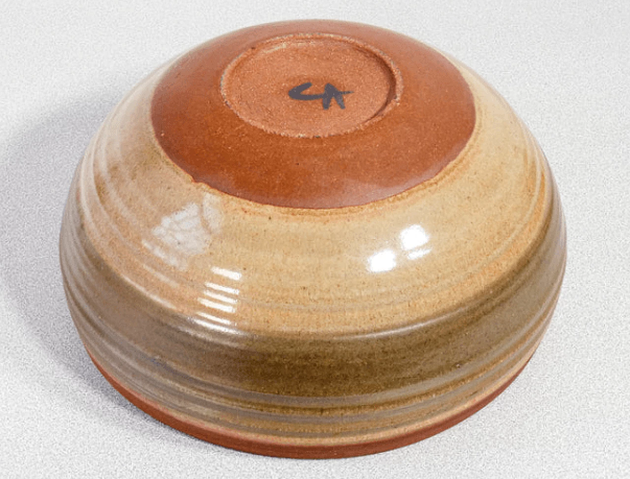 Bowl in glazed terracotta by Nanni Valentini for Arcore Ceramica, 1950s 6