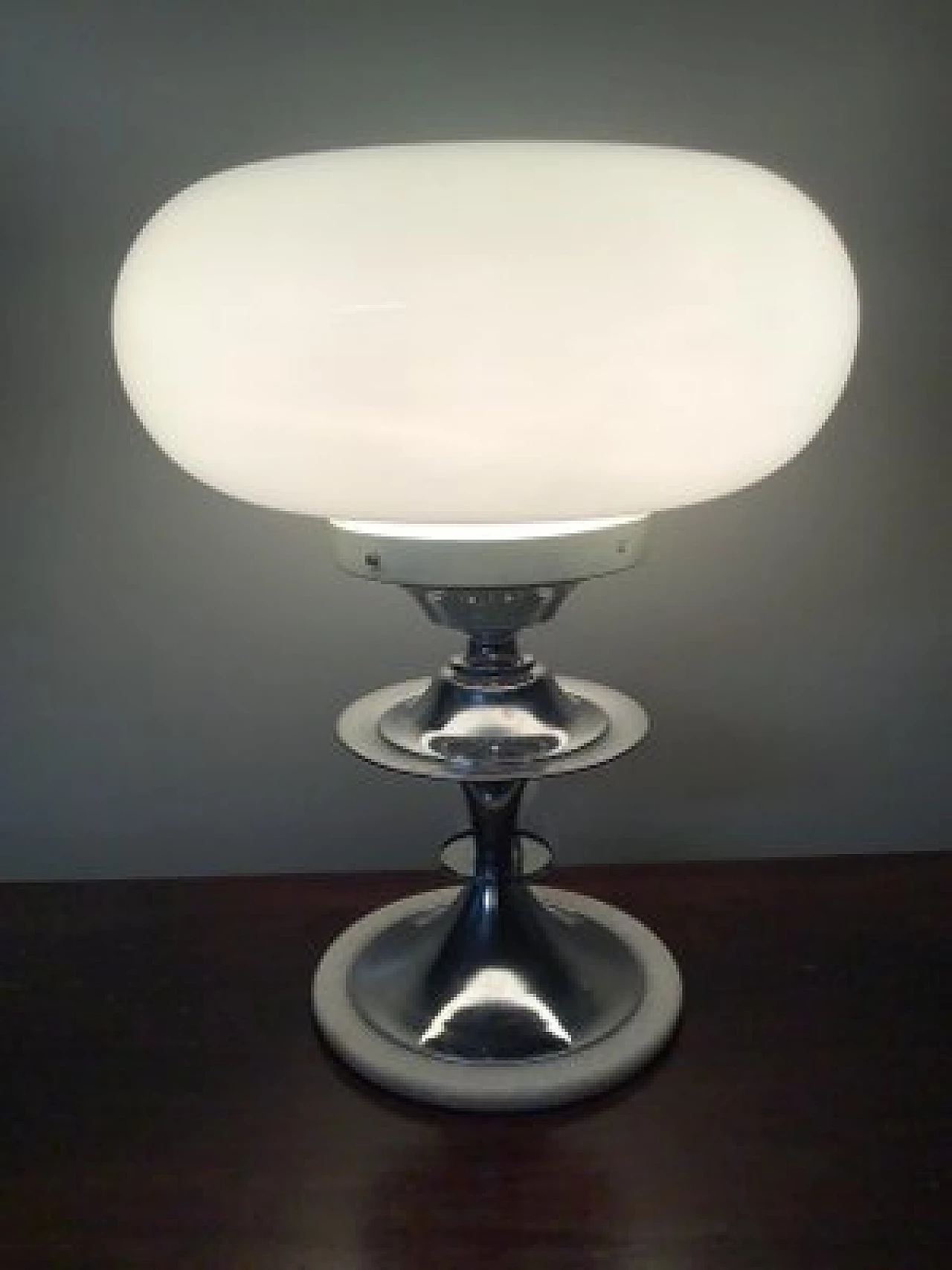 Opal glass table lamp, 1960s 1