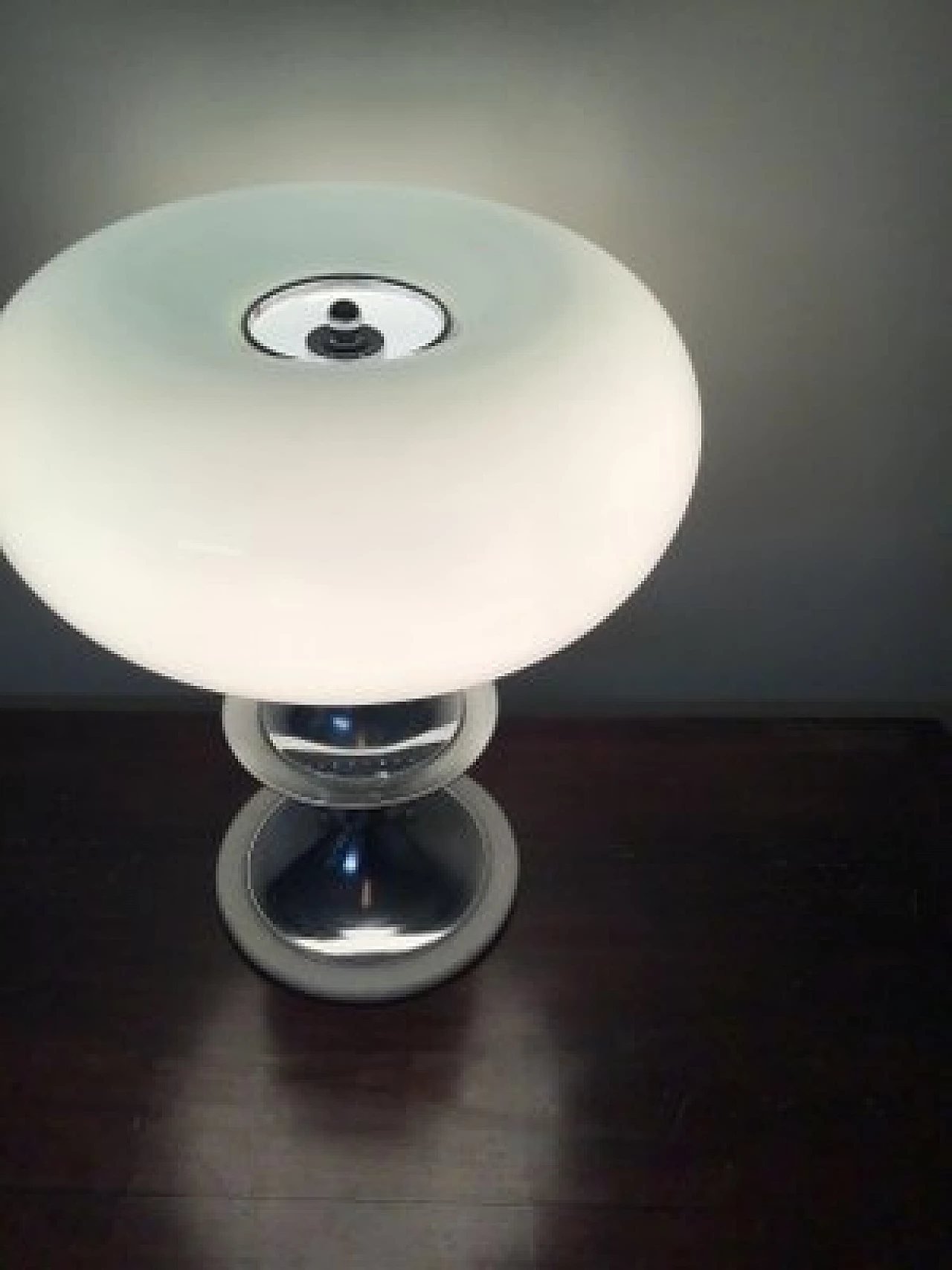 Opal glass table lamp, 1960s 3