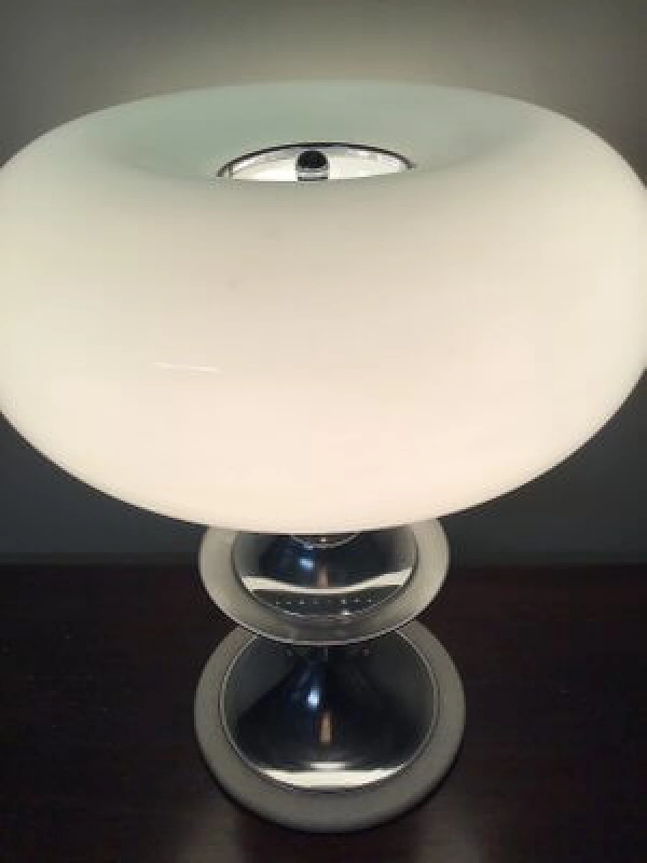 Opal glass table lamp, 1960s 5