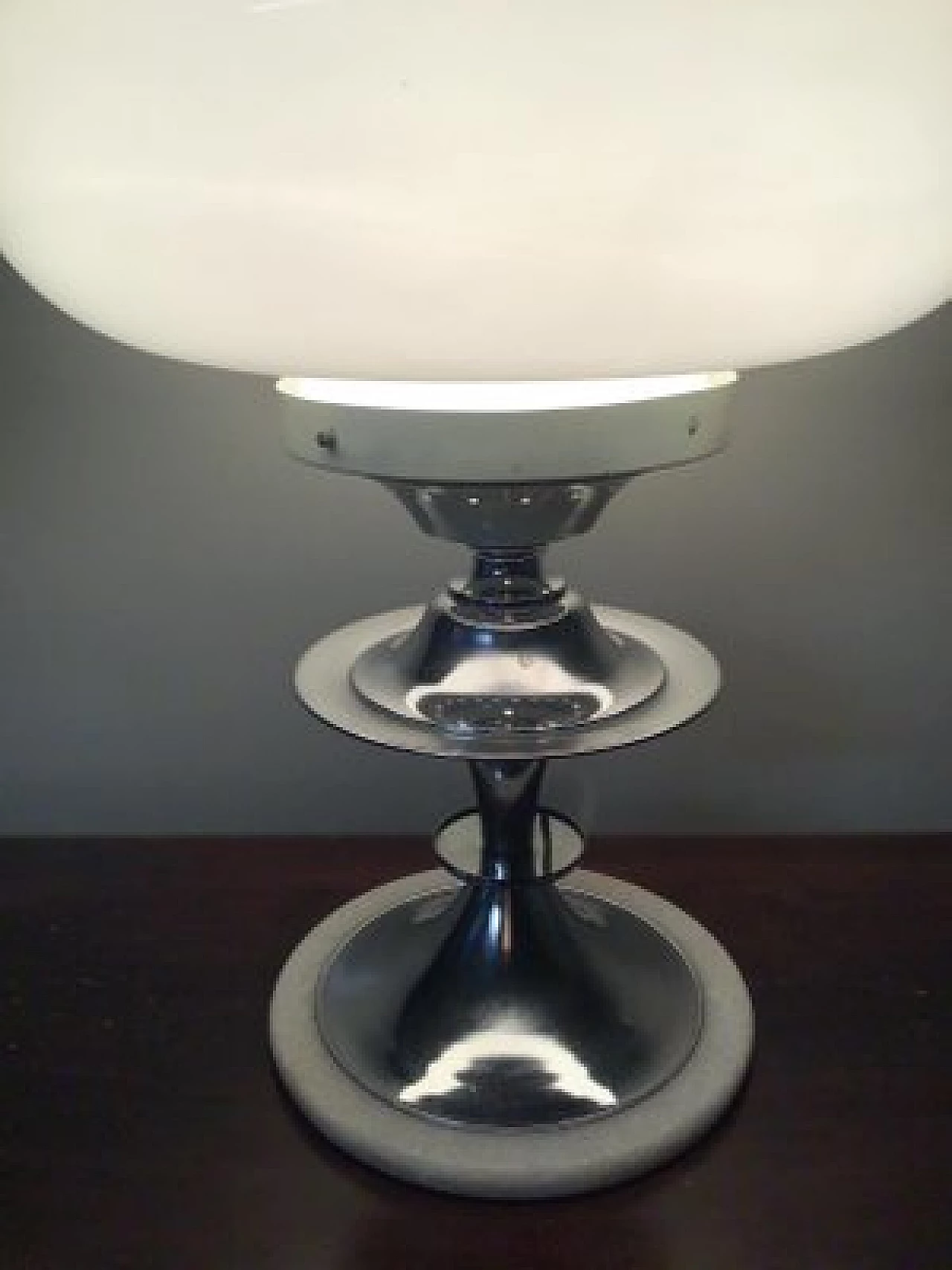 Opal glass table lamp, 1960s 6
