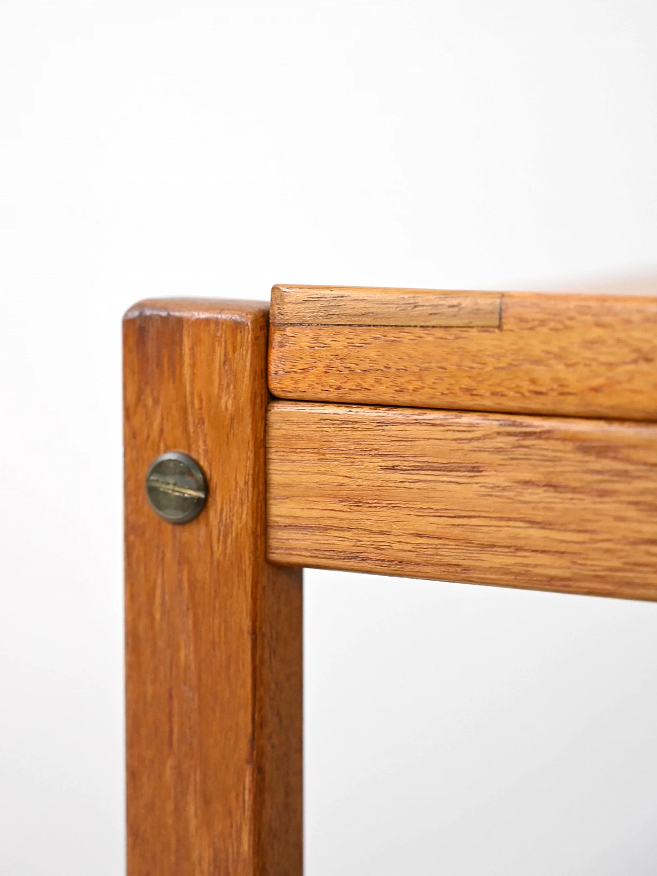 Two-shelf teak cart with wheels, 1960s 7