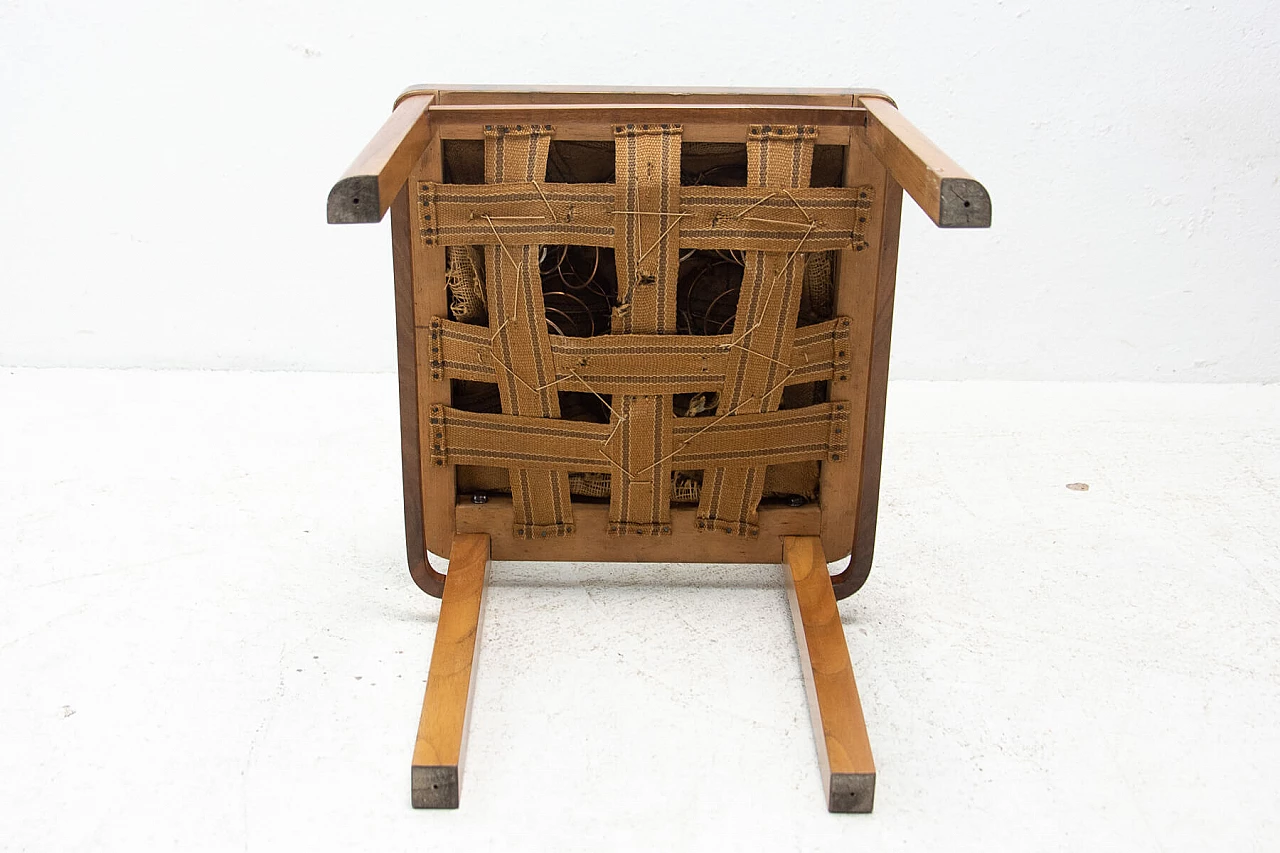 3 Art Deco walnut veneer dining chairs, 1930s 18