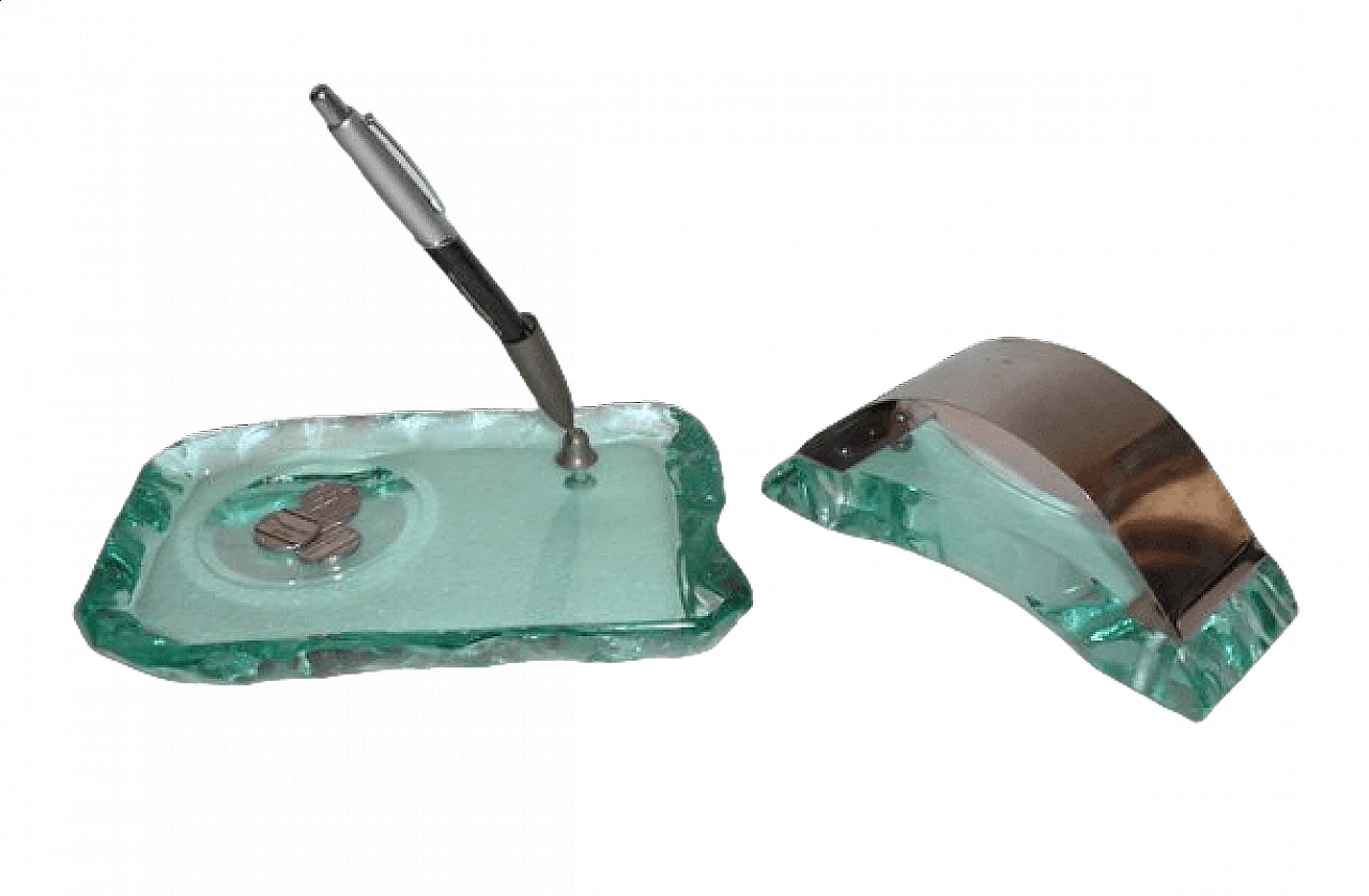 Coppia di accessori da scrivania di Pietro Chiesa per Fontana Arte, anni '30 6