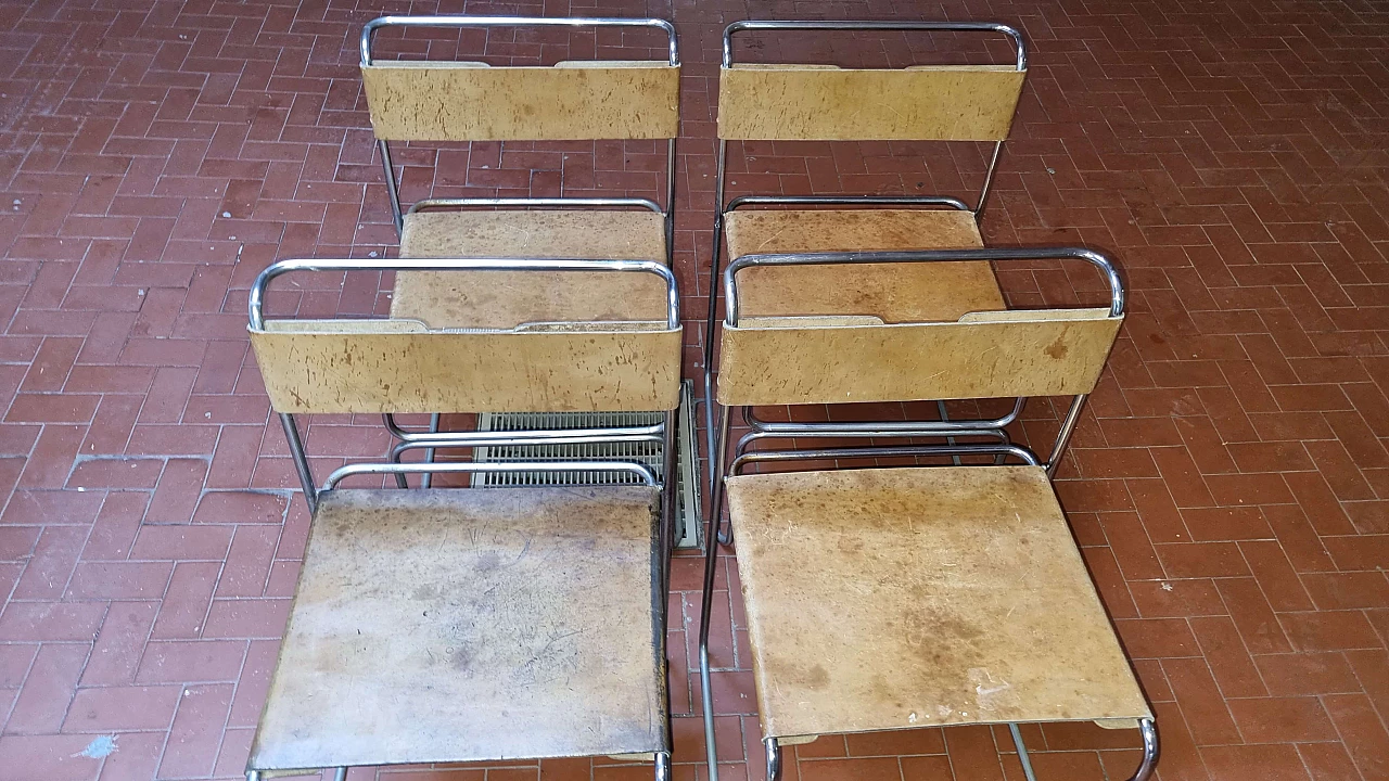 4 Libellula chairs by Giovanni Carini for Planula, 1970s 1