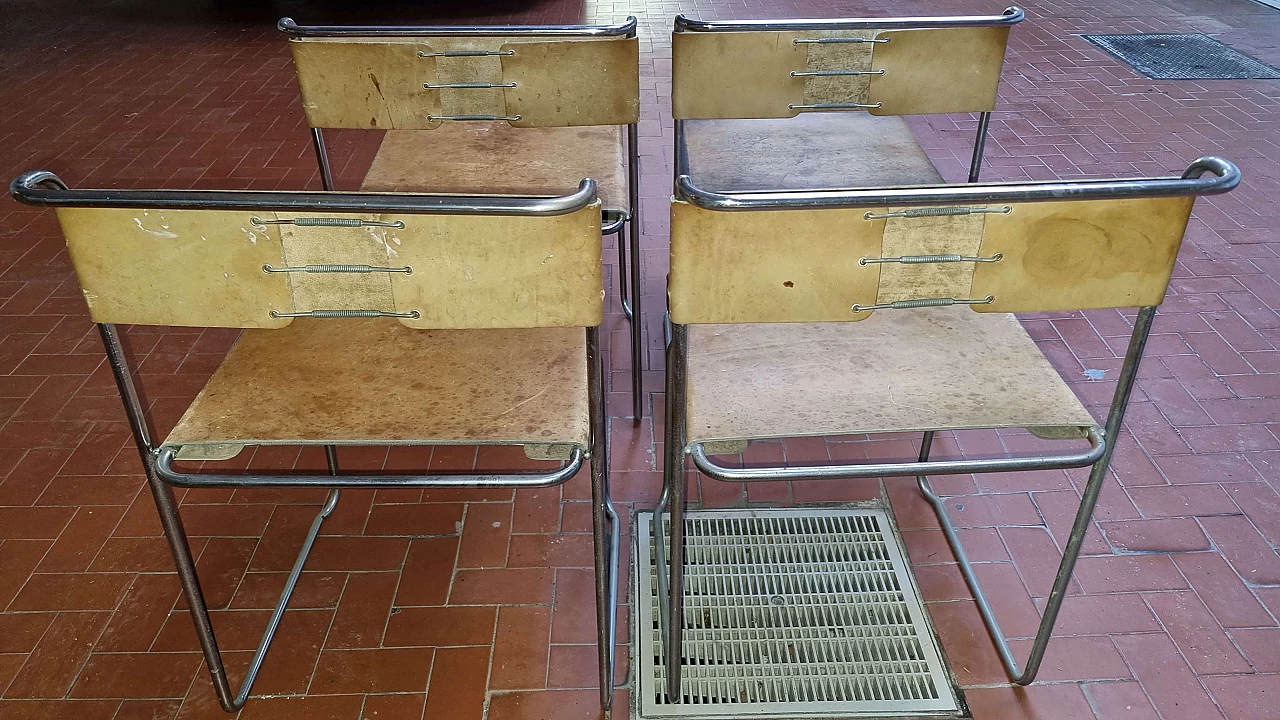 4 Libellula chairs by Giovanni Carini for Planula, 1970s 3