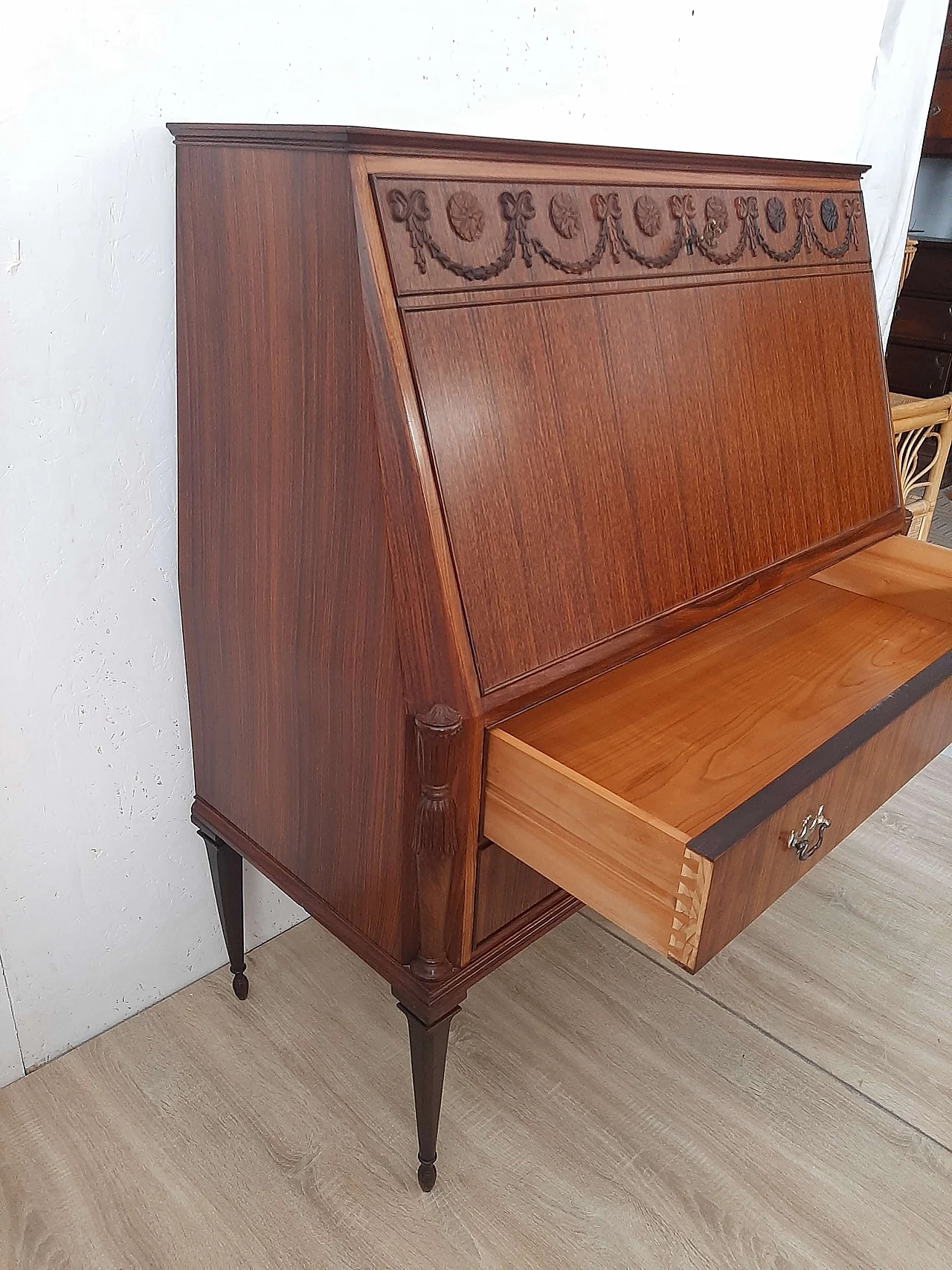 Flap desk in rosewood by La Permanente Mobili Cantù, 1950s 13