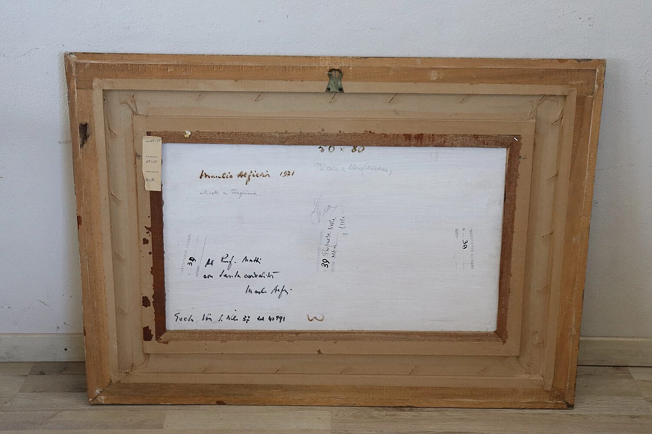 Alfieri Manlio, Uliveto a Tarquinia, olio su tela, anni '70 8