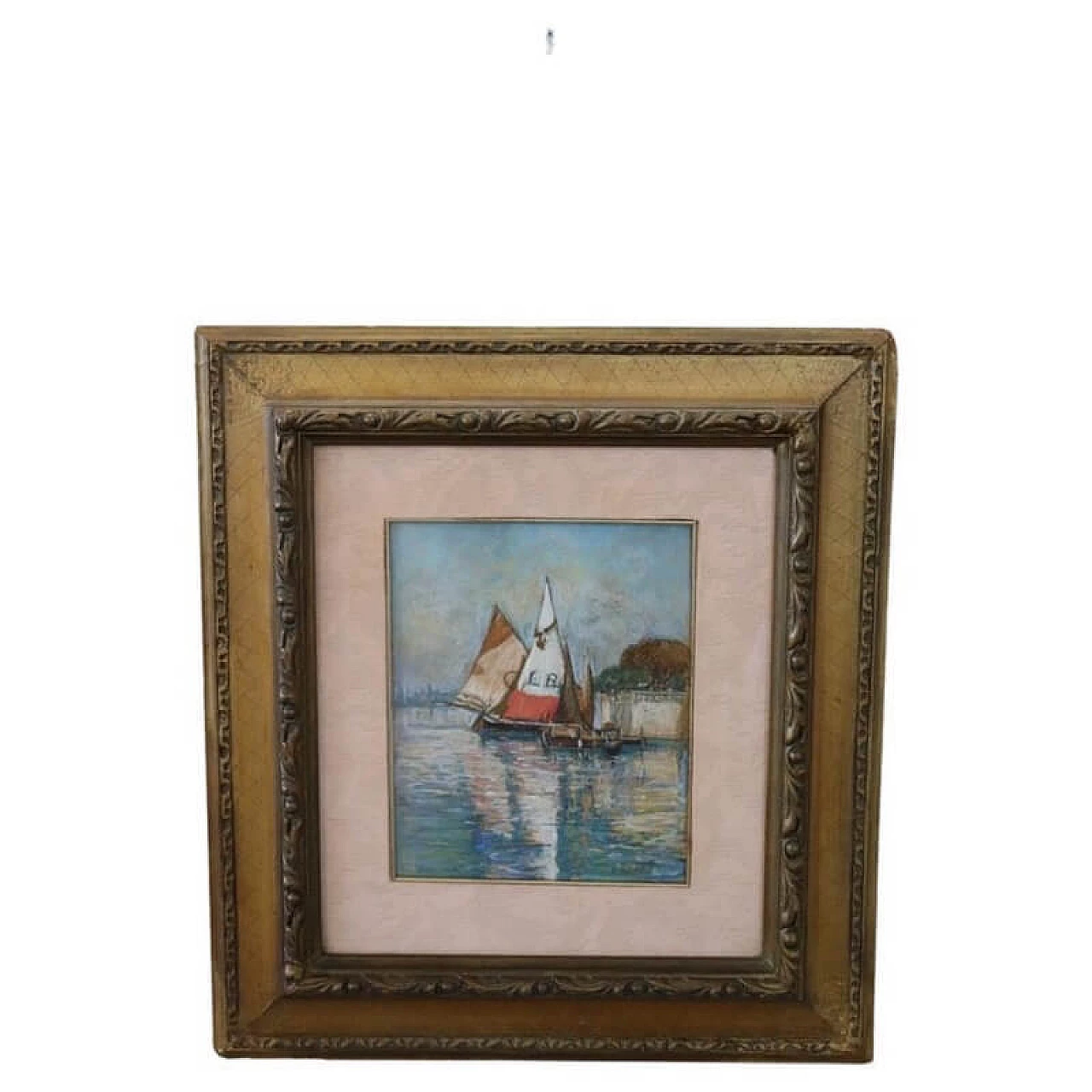 Giulio Sommati, Sailing boats, pastels on cardboard, 1910s 1
