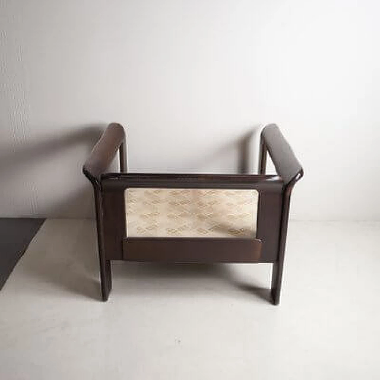 Dark walnut armchair by Silvano Passi, 1970s 5