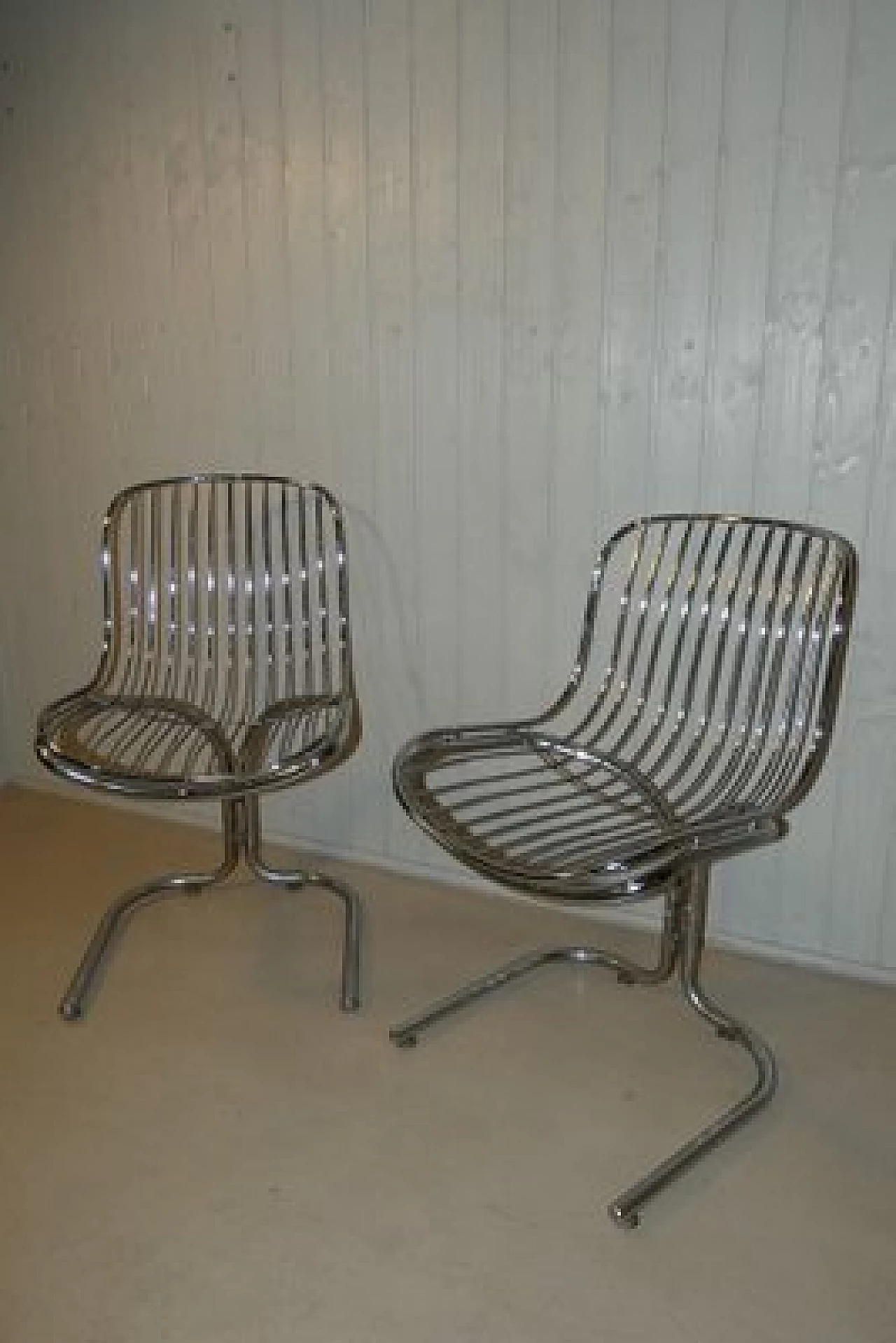 Pair of Radiofreccia chairs by Gastone Rinaldi for Rima, 1970s 1