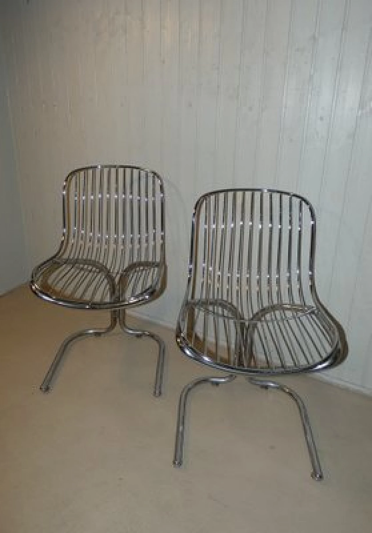 Pair of Radiofreccia chairs by Gastone Rinaldi for Rima, 1970s 3