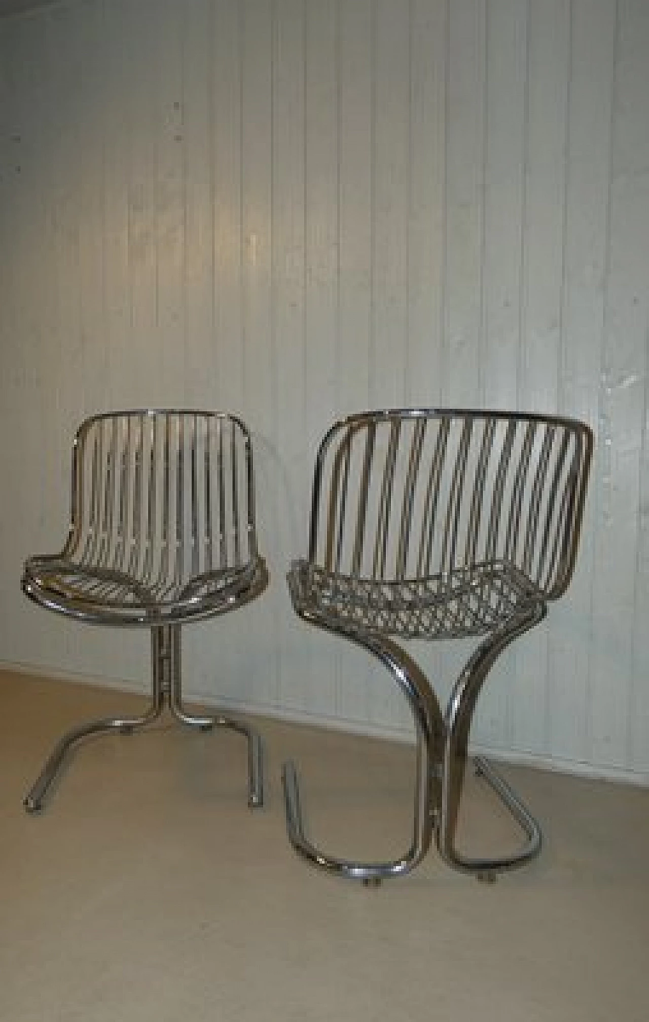 Pair of Radiofreccia chairs by Gastone Rinaldi for Rima, 1970s 14