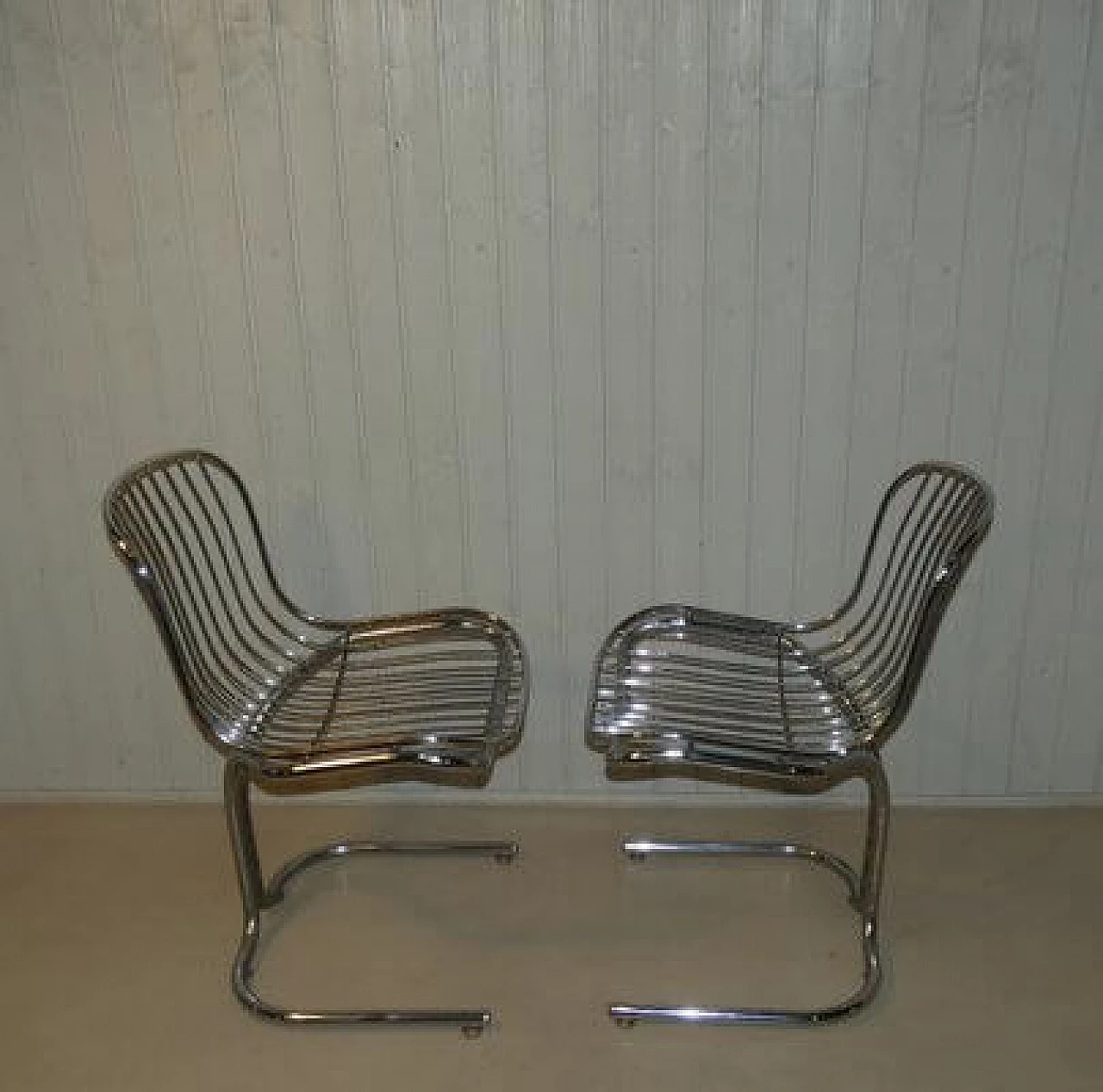Pair of Radiofreccia chairs by Gastone Rinaldi for Rima, 1970s 15