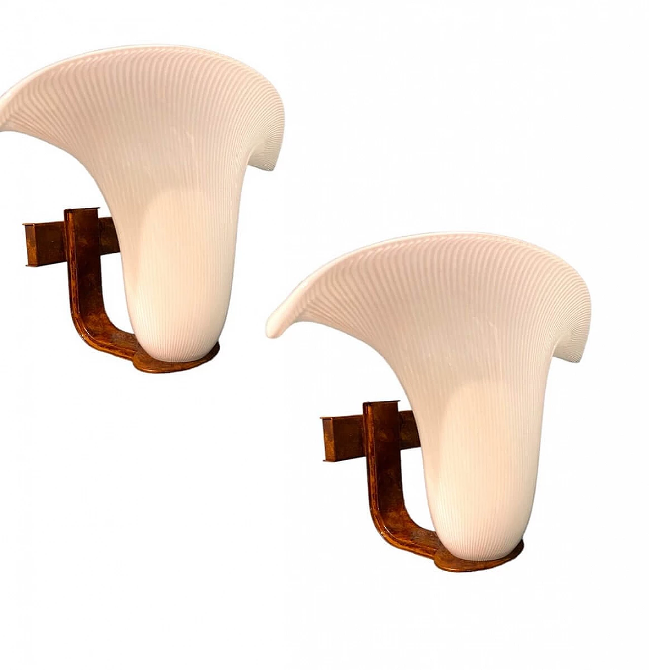 Pair of wall lights by Paolo Venini for Effetre International, 1970s 3