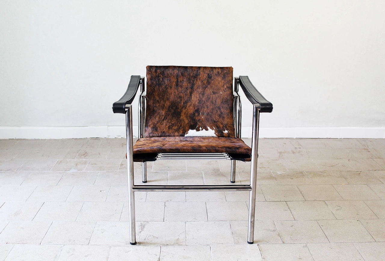 Poltrona Lc1 di Le Corbusier e Charlotte Perriand per Cassina, anni '60 2