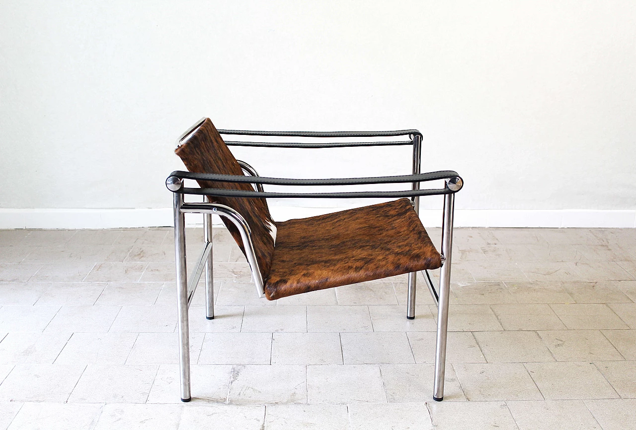 Poltrona Lc1 di Le Corbusier e Charlotte Perriand per Cassina, anni '60 3