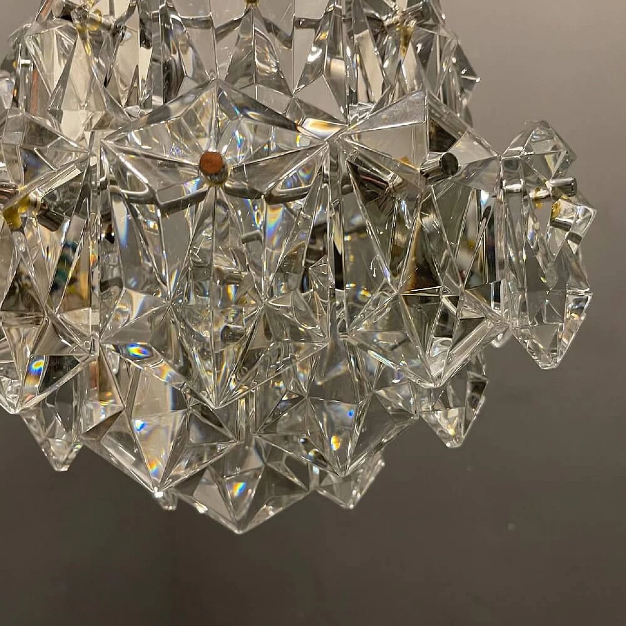 Pendant lamp in crystal by Kinkeldey, 1970s 8
