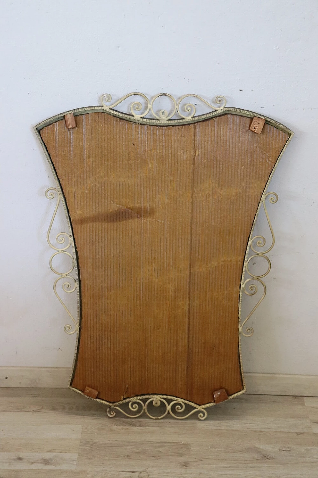 Mirror with gilded metal frame, 1950s 10