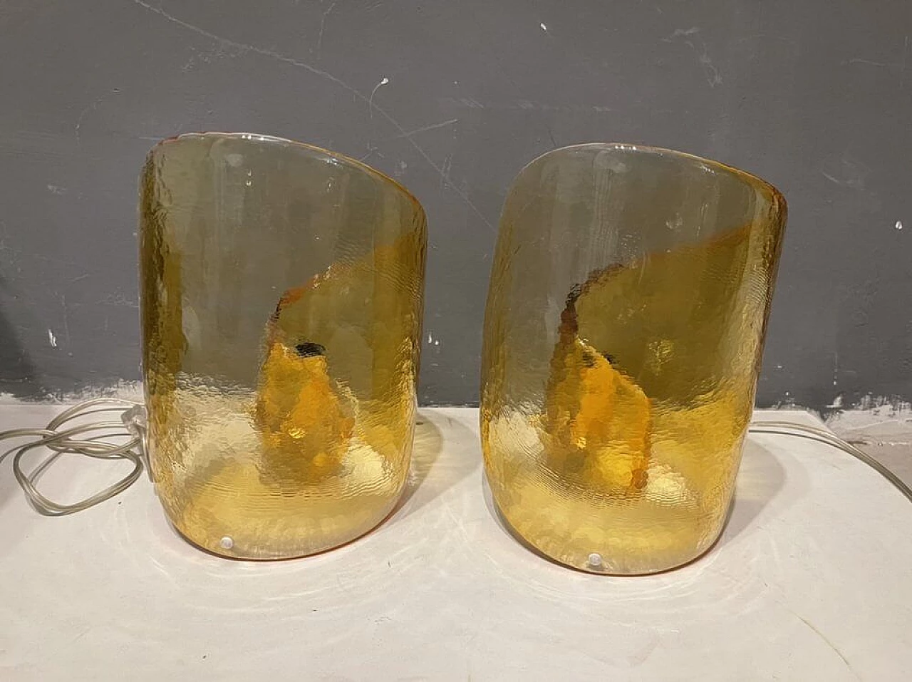 Pair of Murano glass table lamps by La Murrina, 1970s 7