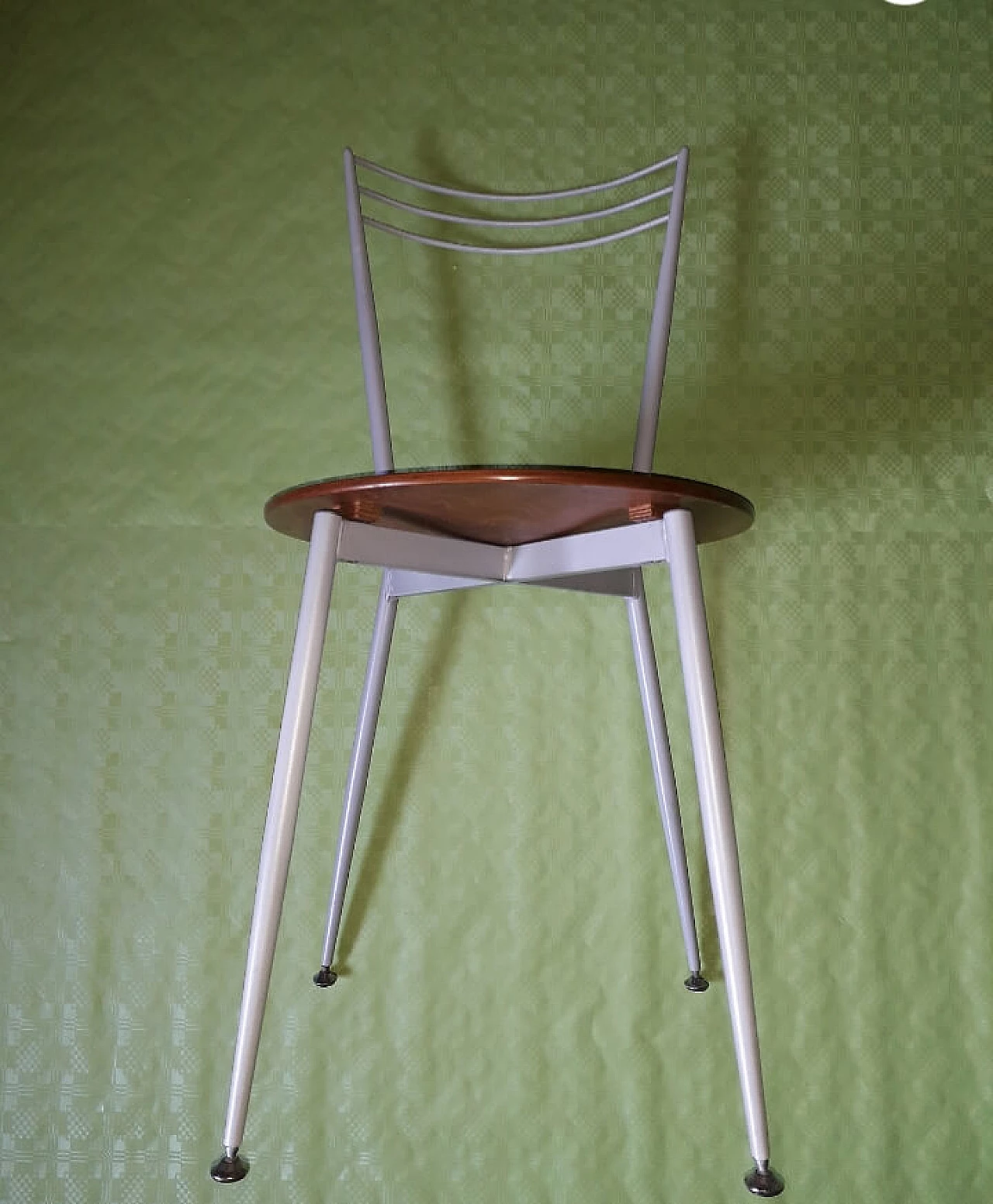 4 Chairs in iron with cherry wood seat by Calligaris, 1980s 7