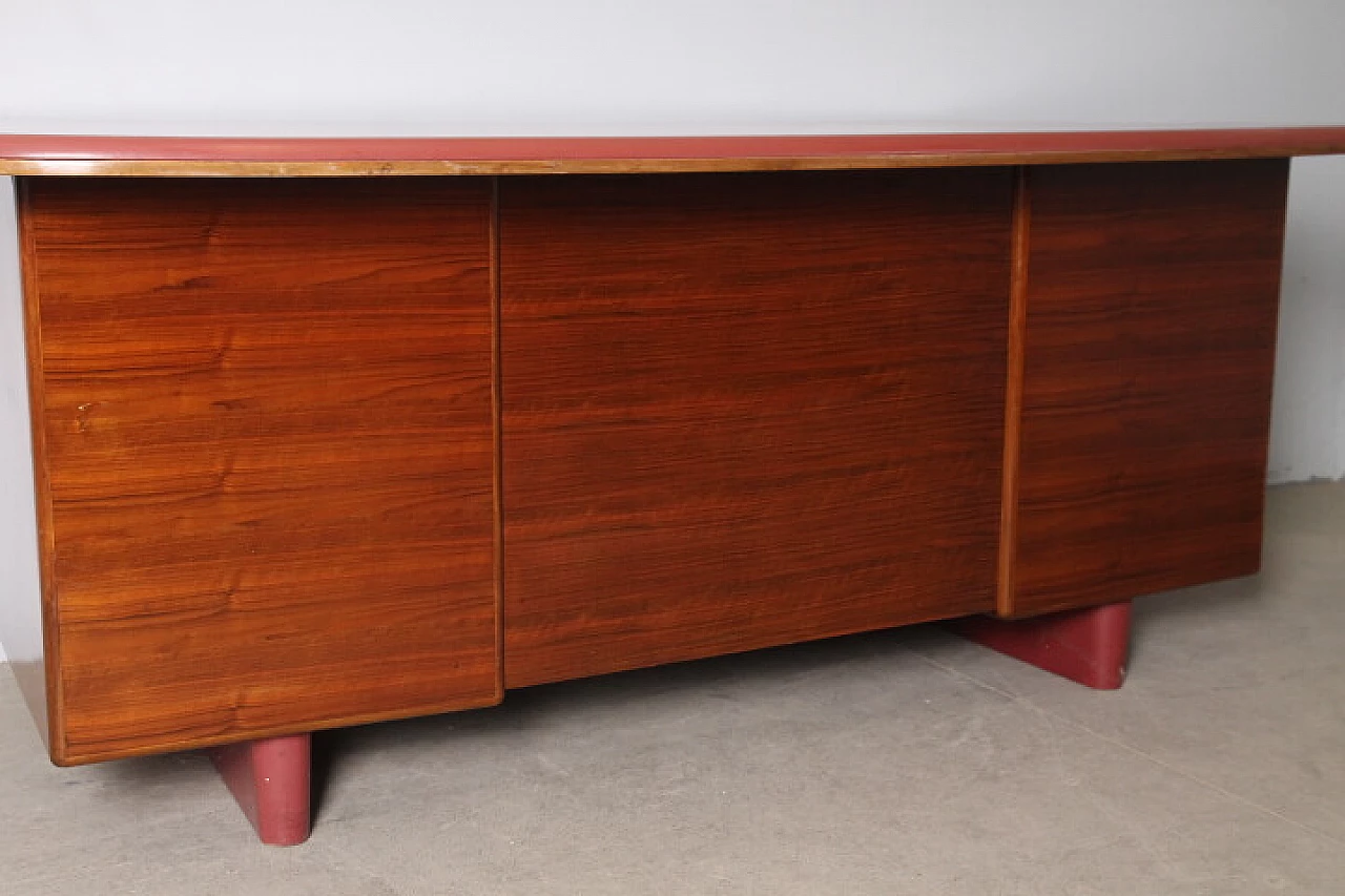 Rosewood and skai and etagere desk, 1960s 11
