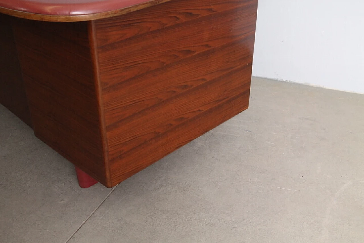 Rosewood and skai and etagere desk, 1960s 12