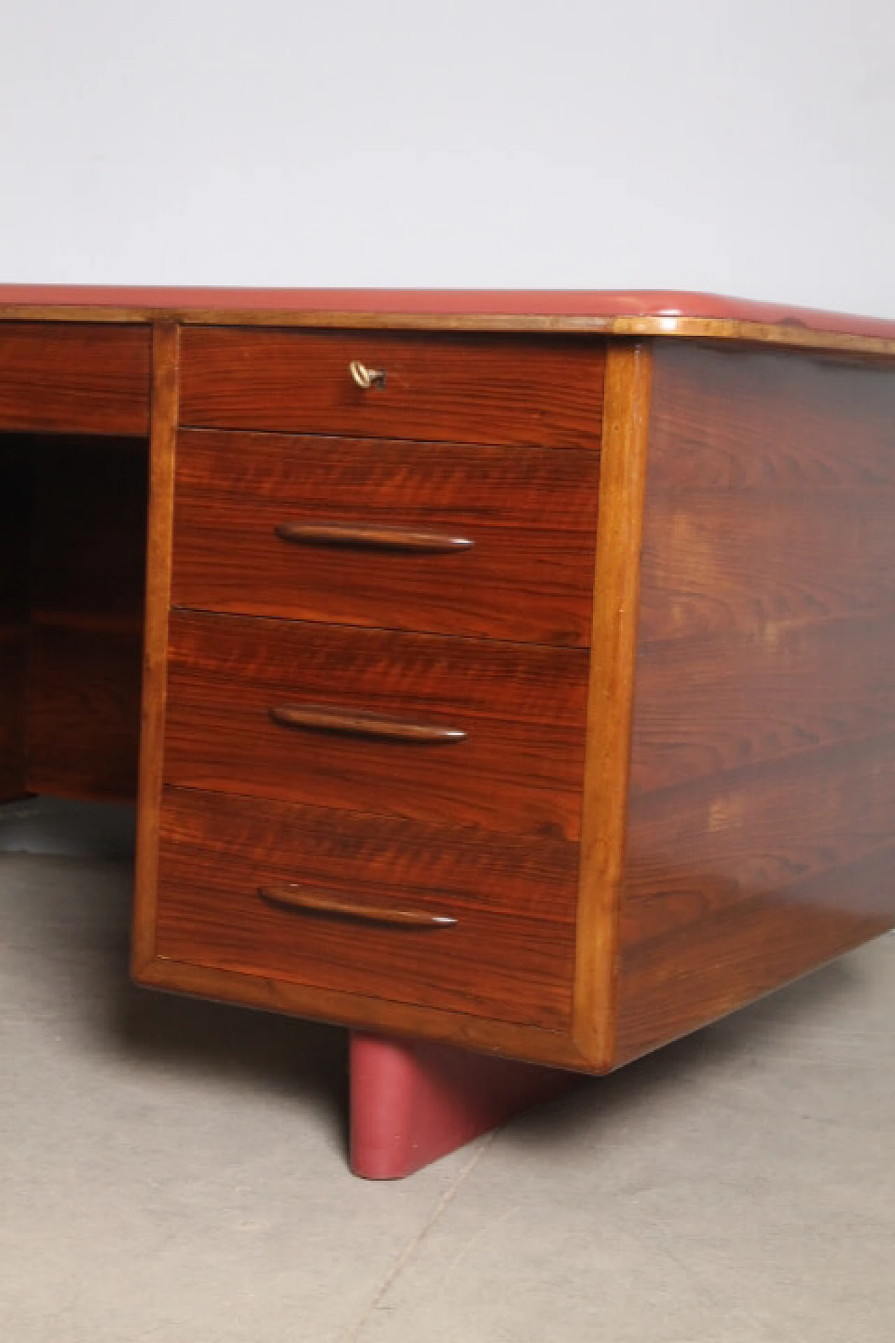 Rosewood and skai and etagere desk, 1960s 14