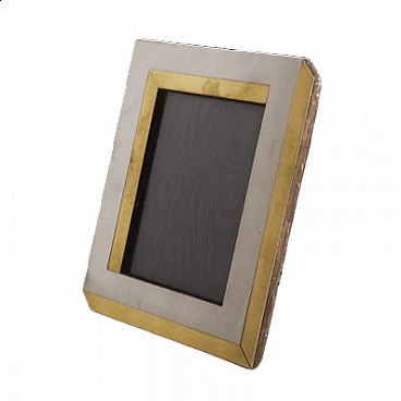Steel and brass picture frame, 1970s