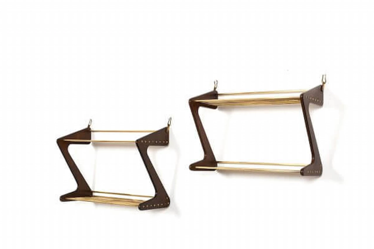 Pair of Z wall brackets by Carl Auböck for Werkstätte Carl Auböck, 1950s 1