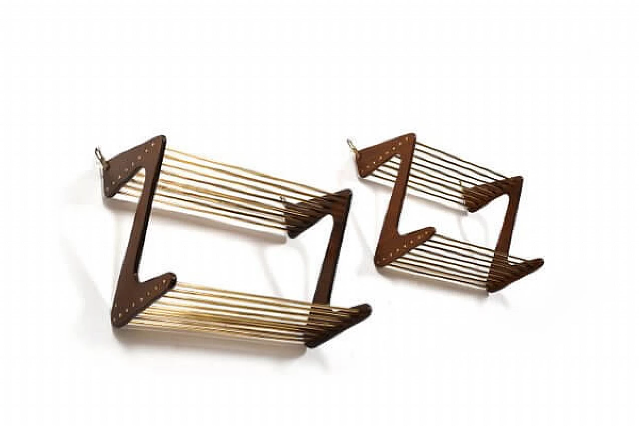 Pair of Z wall brackets by Carl Auböck for Werkstätte Carl Auböck, 1950s 5