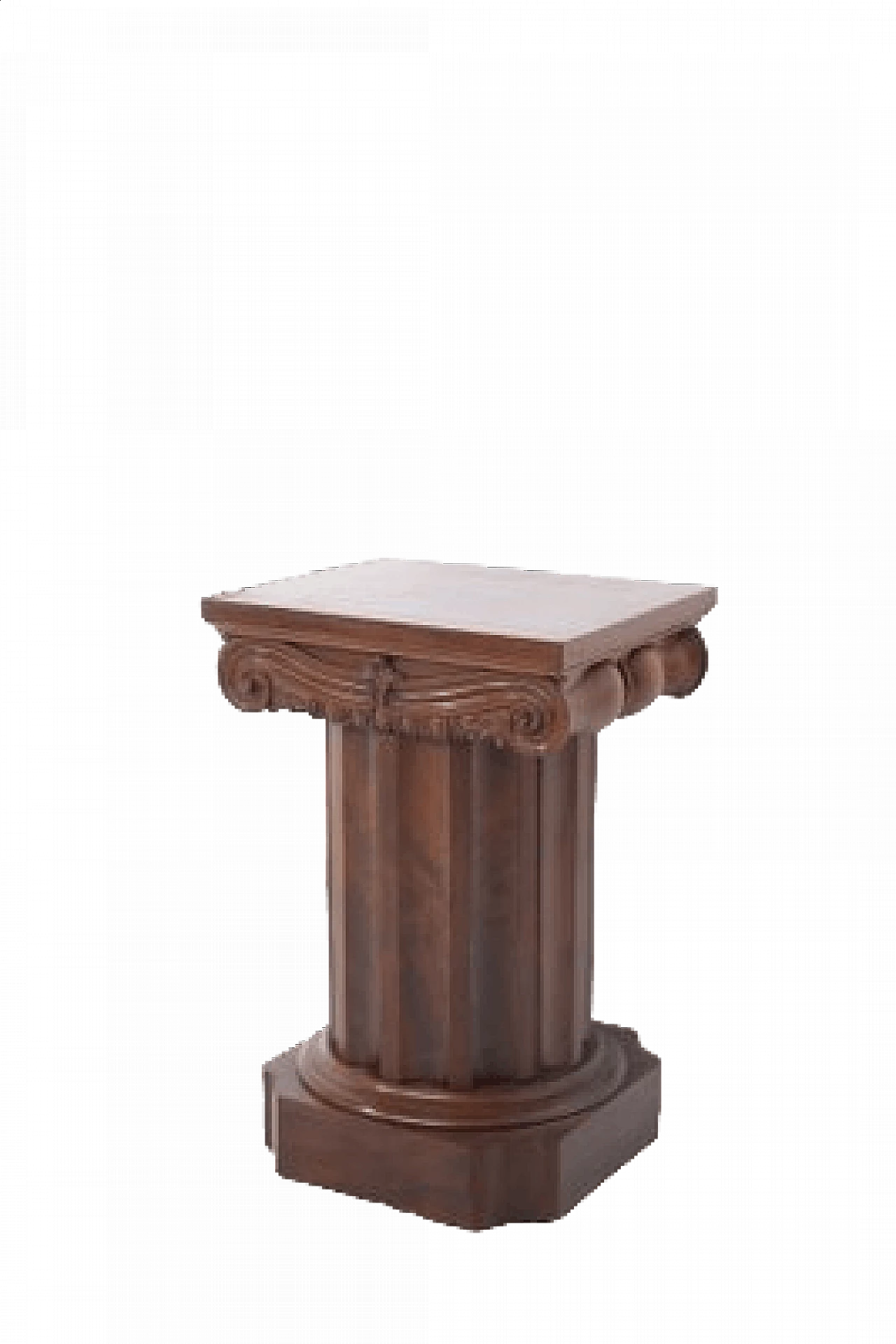 Baroque-style walnut Ionic column console table, early 19th century 13