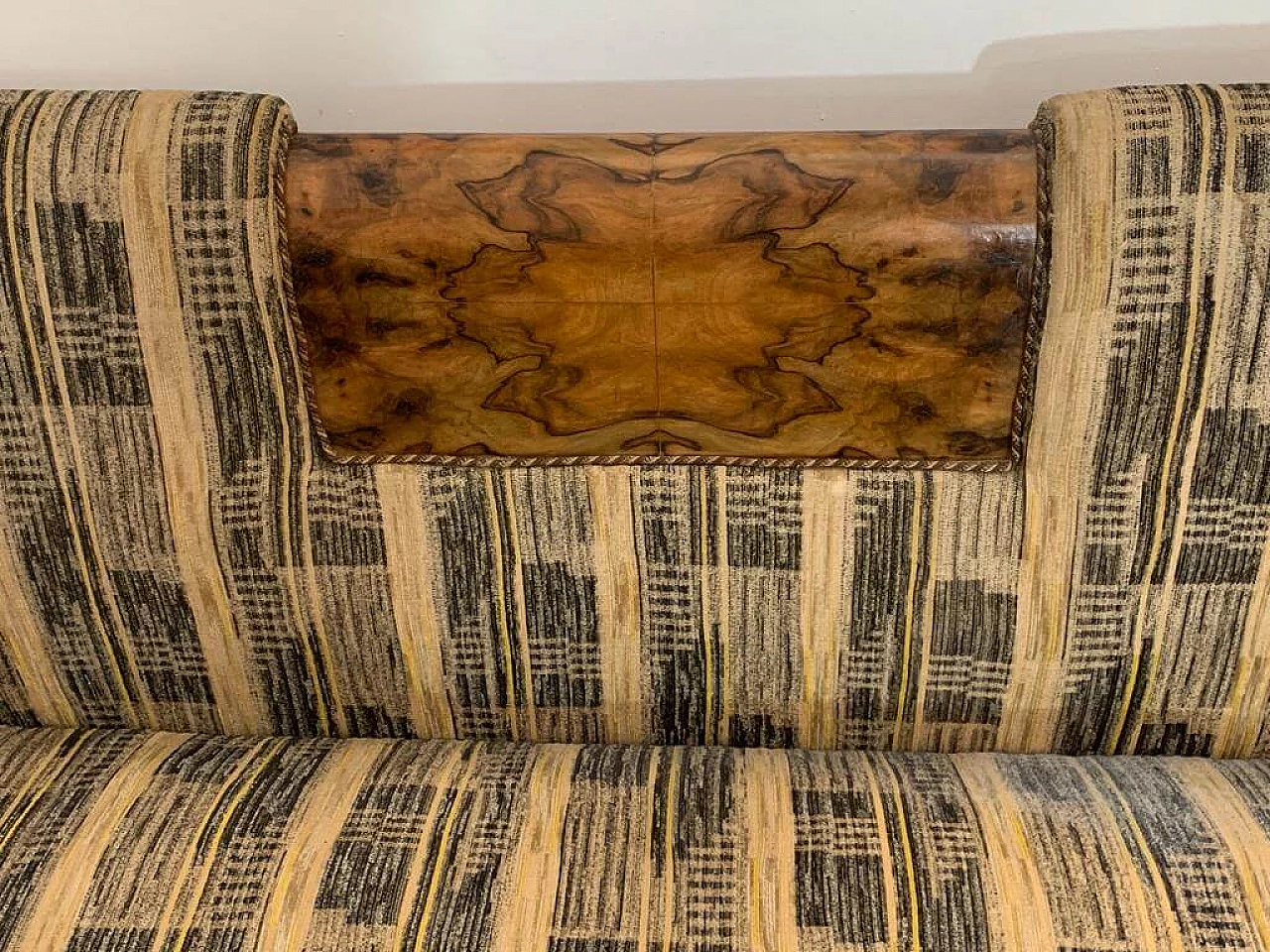 Art Deco walnut-root sofa by Franco Albini, 1930s 8