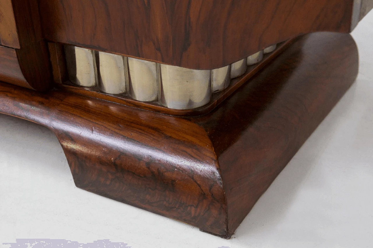 Art Deco sideboard in lacquered walnut root, 1920s 7