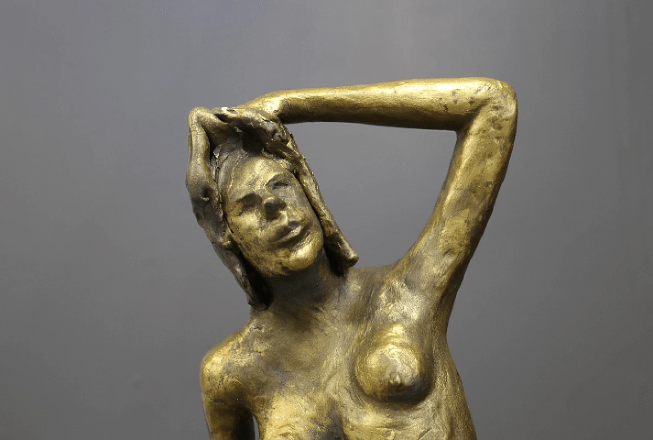 Biagio Romeo, female nude, bronze sculpture, 1996 3