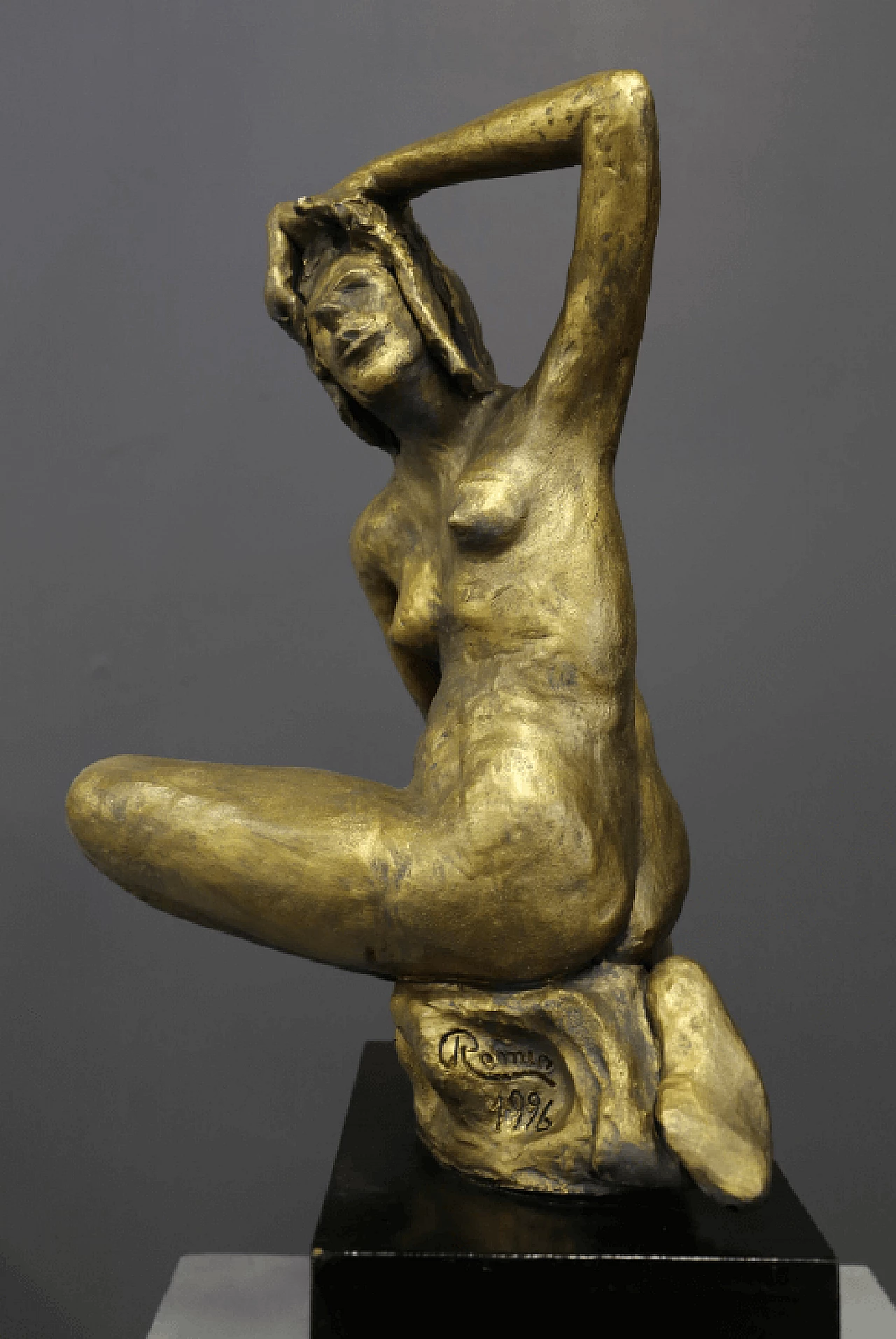 Biagio Romeo, female nude, bronze sculpture, 1996 7