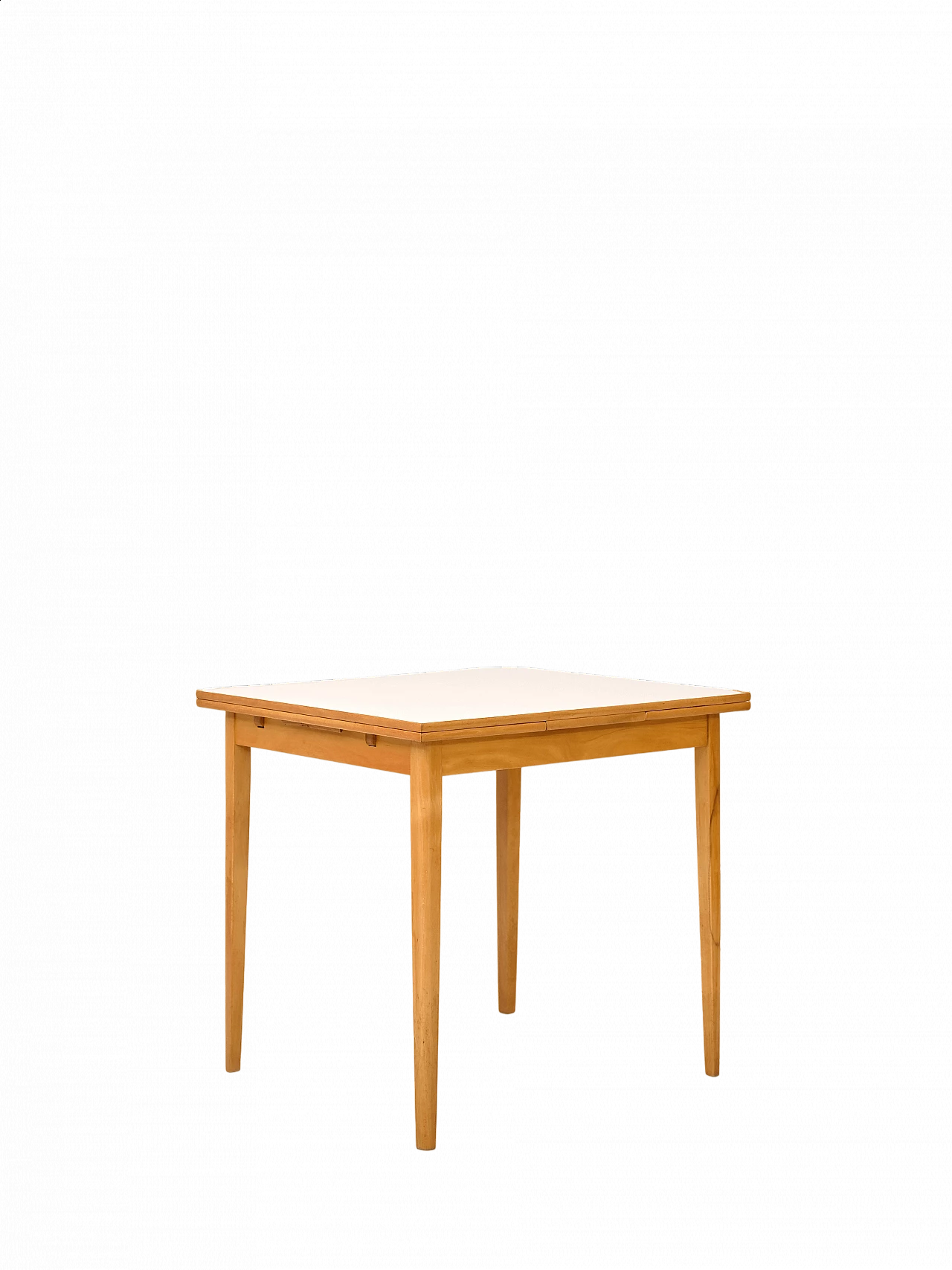Tavolo da pranzo quadrato in legno con piano in formica, anni ’60 14
