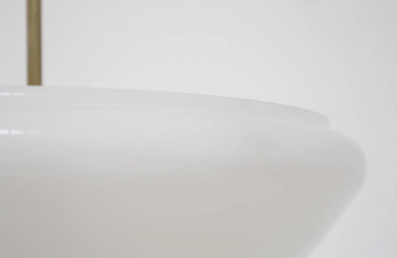 Pendant lamp in red and white Murano glass 4