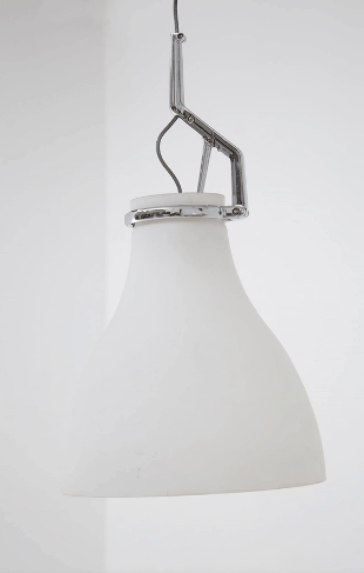 Pendant lamp in milk glass by Luceplan, 1960s 2